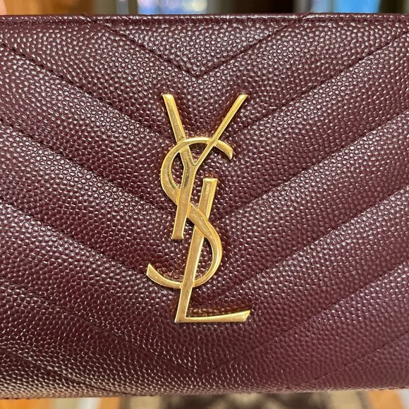 YSL Saint Laurent cassandre matelassé compact zip around wallet - Authentic - Picture 4 of 17